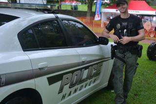 Hanover police officer and patrol vehicle